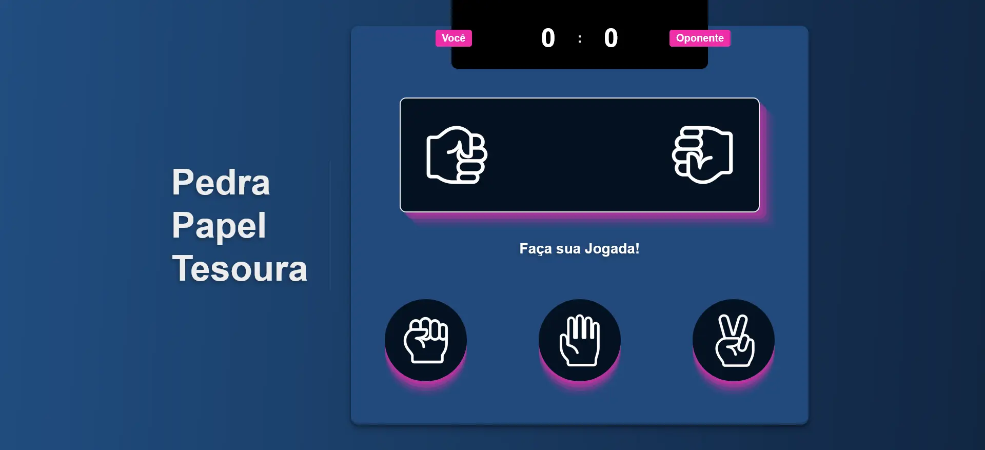 Jogo Pedra, Papel e Tesoura