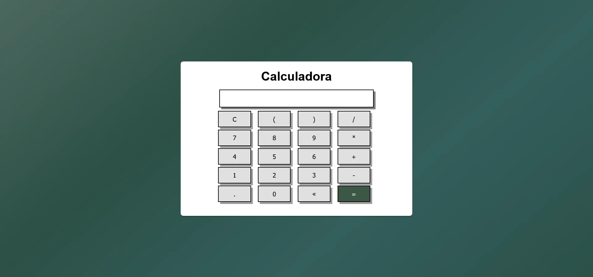 Projeto Calculadora Simples