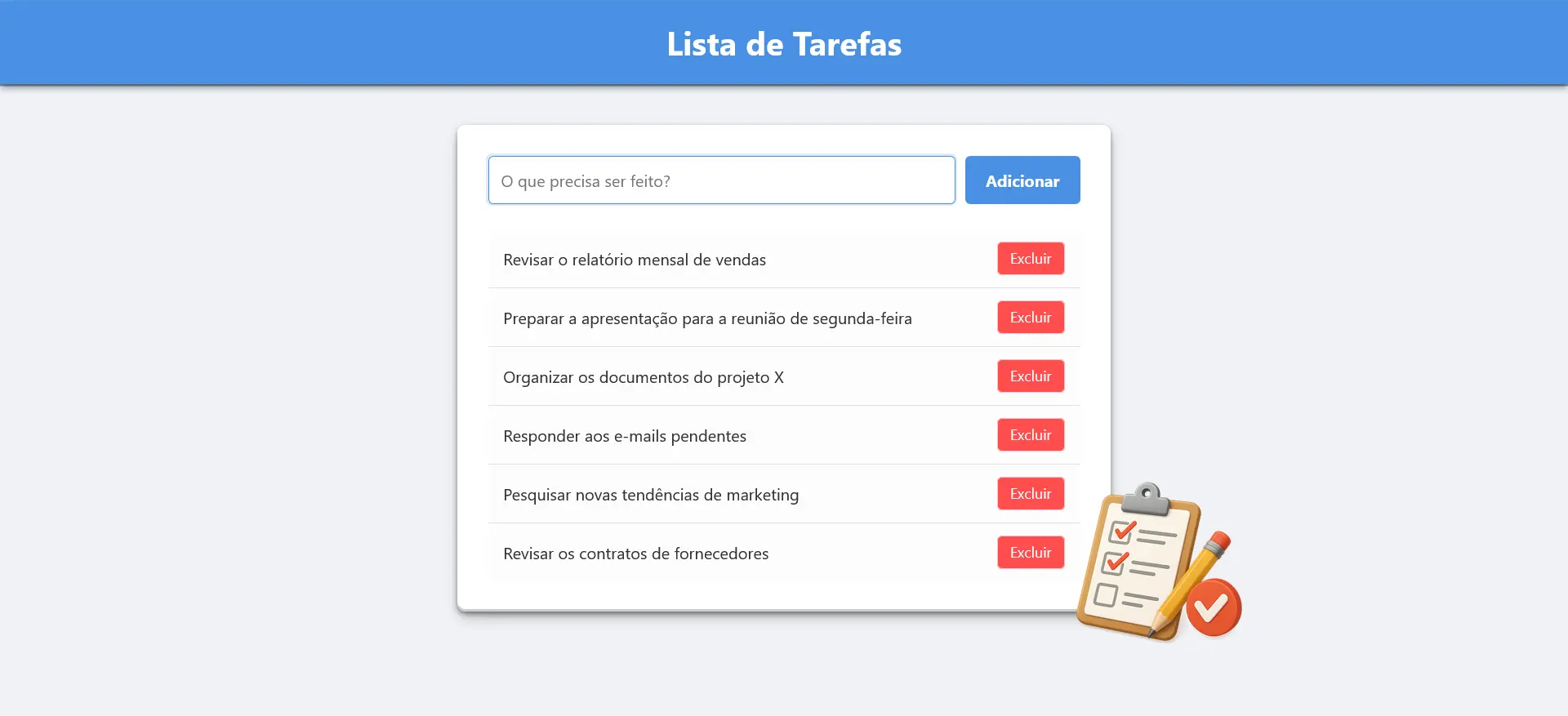 Projeto Lista de Tarefas